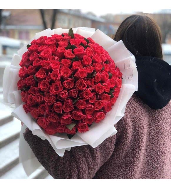 Love 101 Kırmızı Gül Buketi